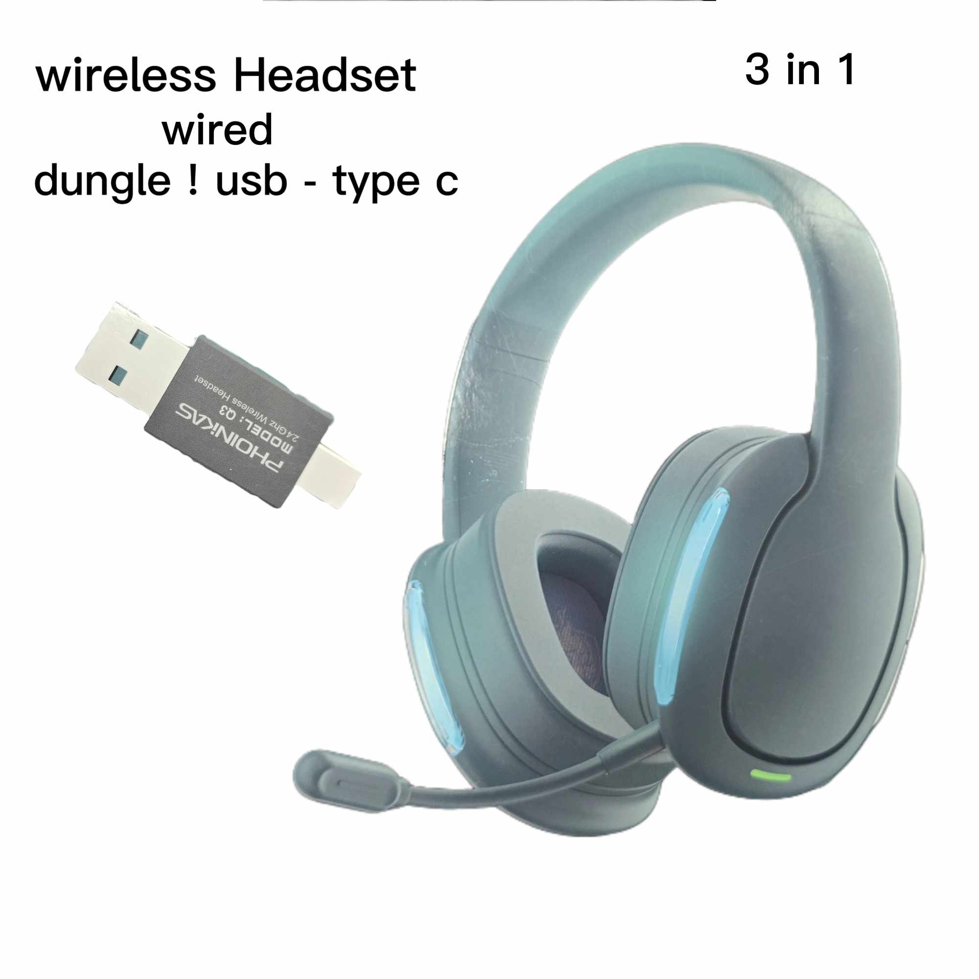 Phoinkas wireless gaming headset ! 3 in 1